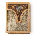 ARIAT BIFOLD CALF HAIR BASKT WEAVE NATURAL