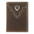 ARIAT LARGE TRIFOLD OVERLAY ARIAT SHIELD BROWN