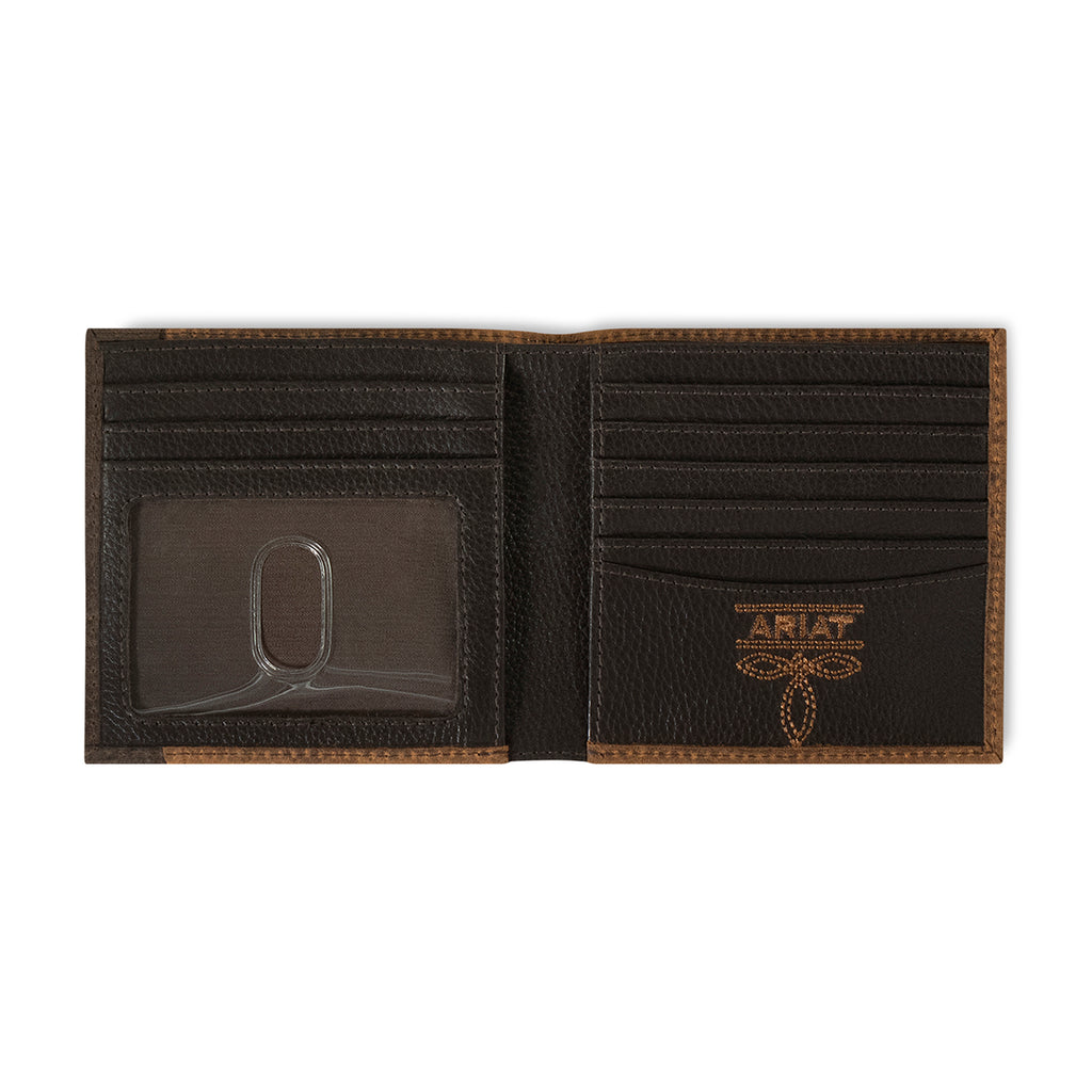 ARIAT LARGE BIFOLD OVERLAY ARIAT SHIELD BROWN ROWDYA35622282