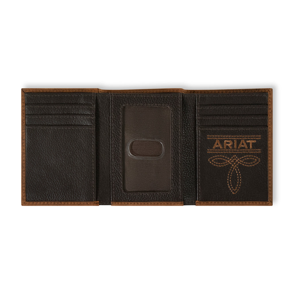 ARIAT TRIFOLD BRINDLE CALF HAIR BROWN