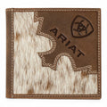 ARIAT LARGE BIFOLD BRINDLE CALF HAIR BROWN