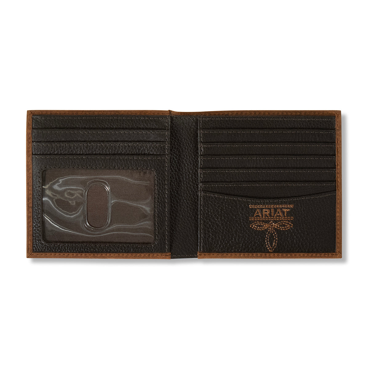 ARIAT LARGE BIFOLD BRINDLE CALF HAIR BROWN