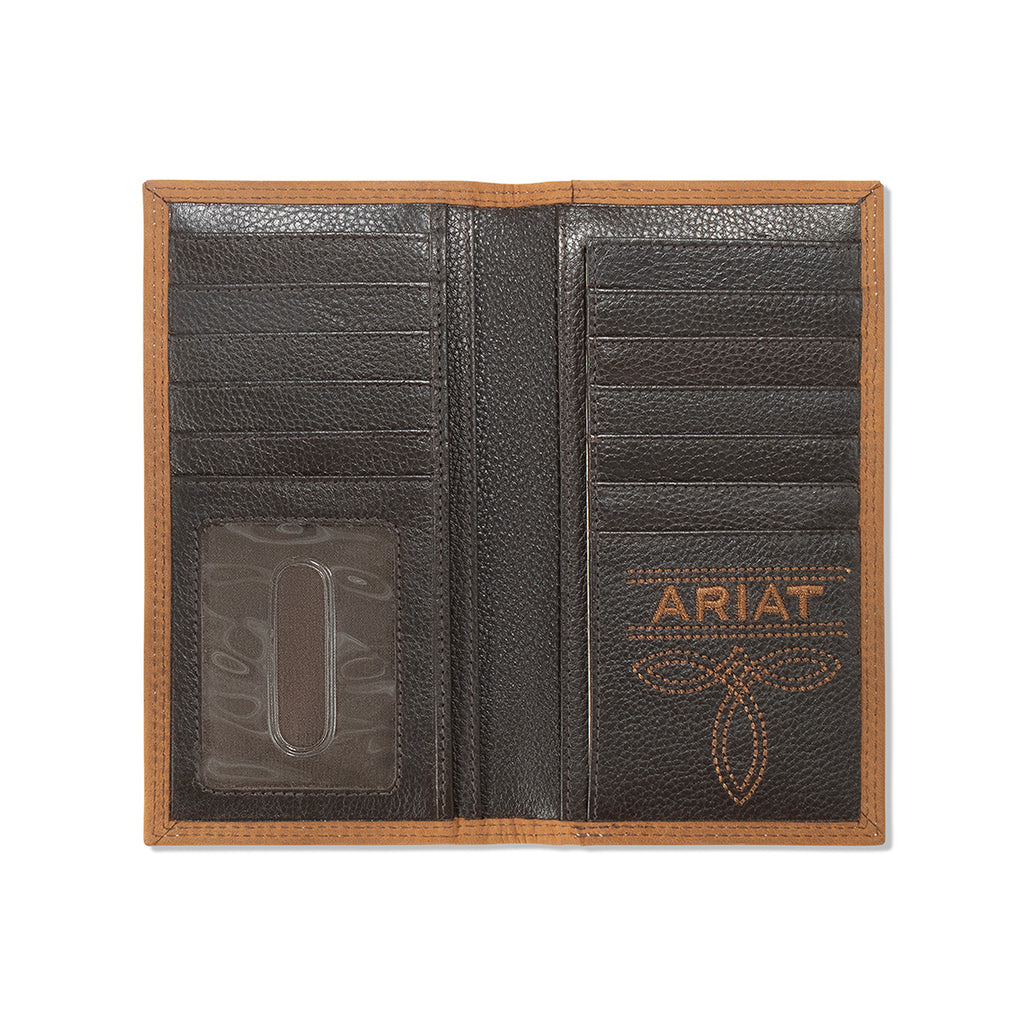 ARIAT RODEO CROSS STITCH PATCH MEDIUM BROWN