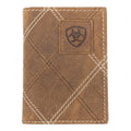 ARIAT TRIFOLD CROSS STITCH PATCH MEDIUM BROWN