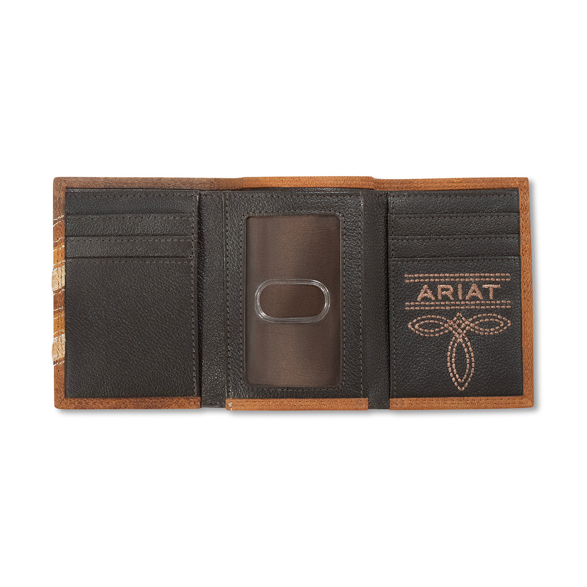 ARIAT MENS TRIFOLD STYLE WALLET CHEVRON PATCHWORK MULTICOLOR