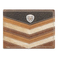 ARIAT MENS BIFOLD STYLE WALLET CHEVRON PATCHWORK MULTICOLOR
