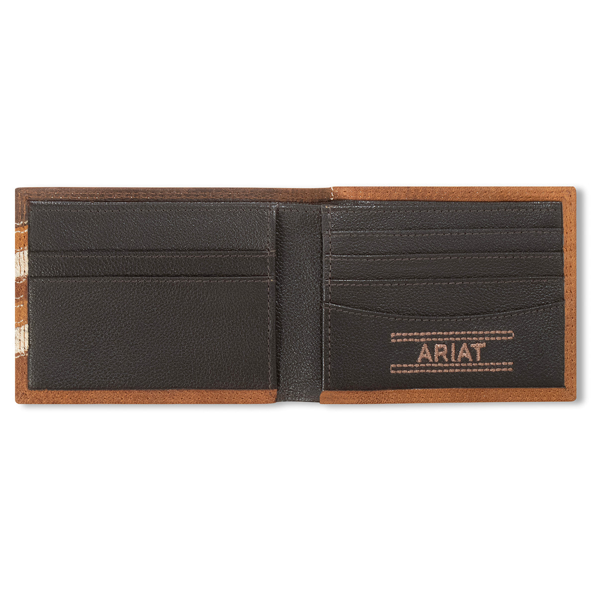 ARIAT MENS BIFOLD STYLE WALLET CHEVRON PATCHWORK MULTICOLOR