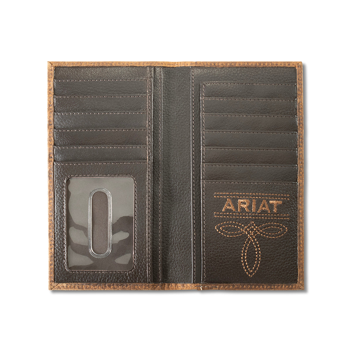 ARIAT RODEO WALLET INLAY PATCH BROWN