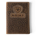 ARIAT TRIFOLD WALLET INLAY PATCH BROWN