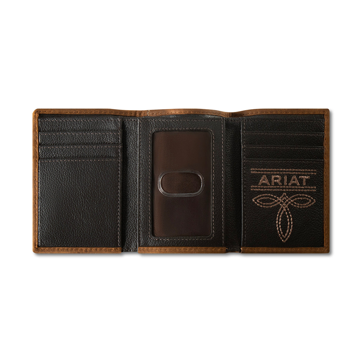 ARIAT MENS TRIFOLD STYLE WALLET PATCHWORK EMBOSSED MULTICOLOR