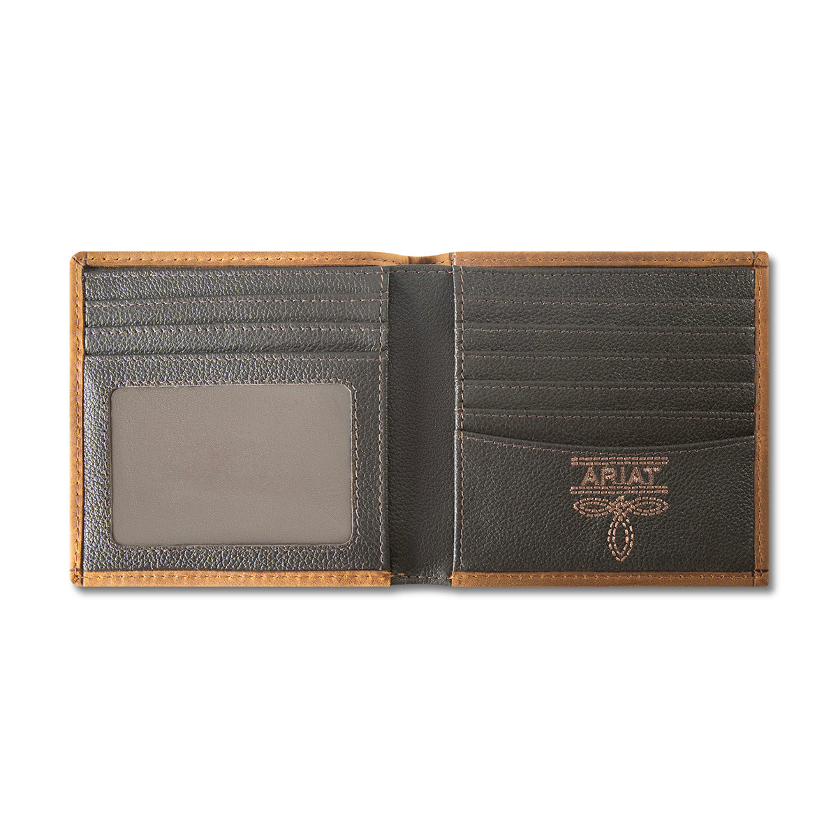 ARIAT MENS LARGE BIFOLD STYLE WALLET PATCHWORK EMBOSSED MULTICOLOR