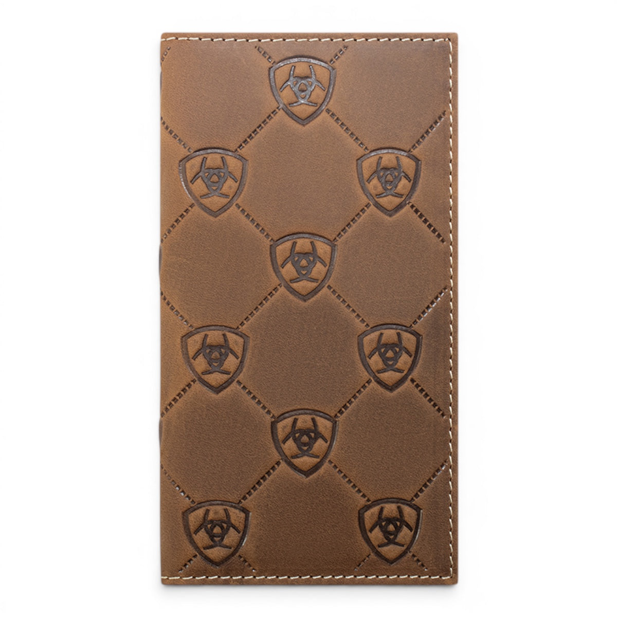 ARIAT RODEO WALLET ARIAT SHIELD EMBOSSED MEDIUM BROWN