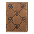 ARIAT TRIFOLD WALLET ARIAT SHIELD EMBOSSED MEDIUM BROWN