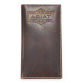 ARIAT RODEO STYLE MENS WALLET PATCH BROWN