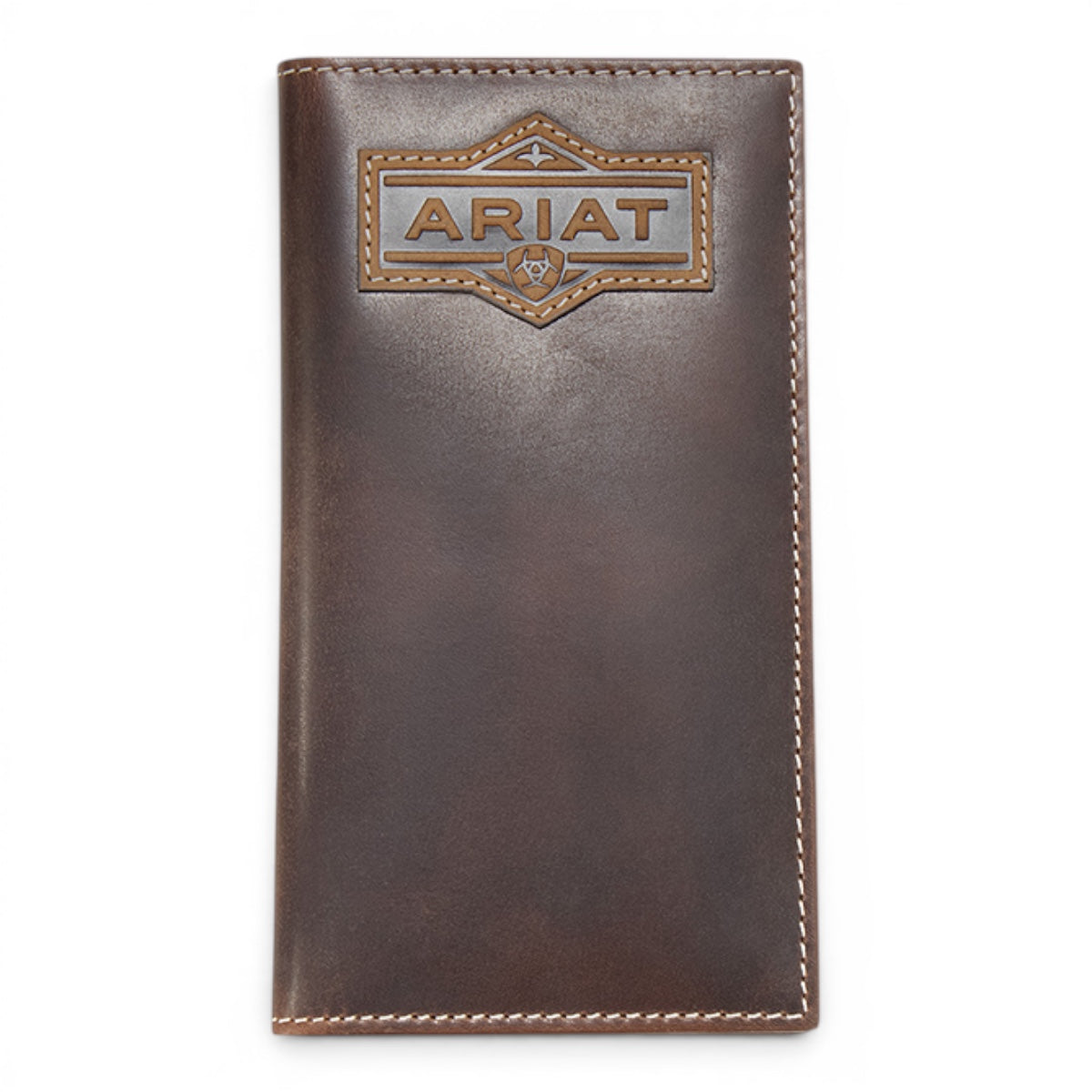ARIAT RODEO STYLE MENS WALLET PATCH BROWN
