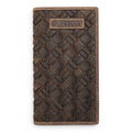 ARIAT RODEO WALLET BASKET WEAVE MEDIUM BROWN