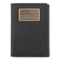 ARIAT TRIFOLD FLAG PATCH WALLET BLACK