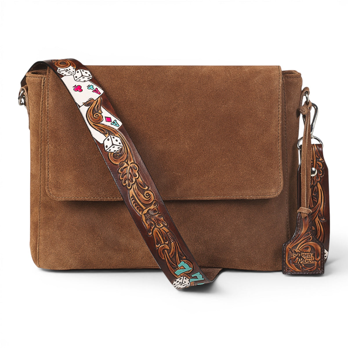 ANGEL RANCH ROXIE COLLECTION MESSENGER BAG BROWN