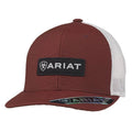 ARIAT MENS SNAP BACK RECTANGLE LOGO RED