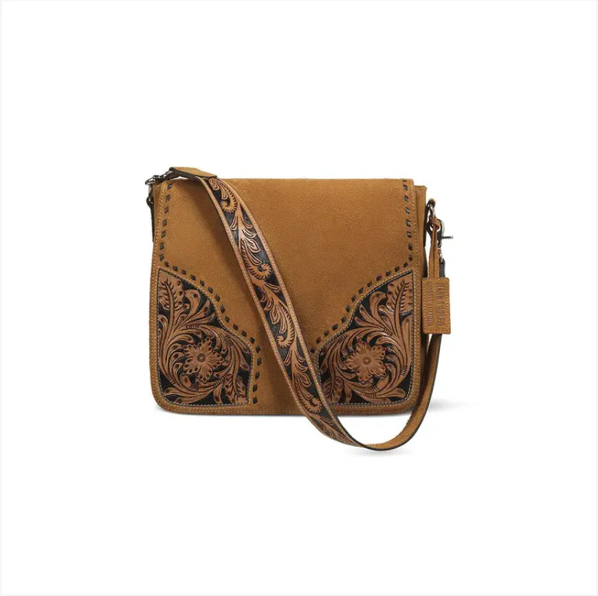 ARIAT SIERRA STYLE CONCEAL CARRY SHOULDER BAG TAN