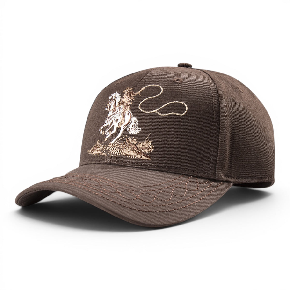 ARIAT LADIES CAP EMBROIDERED COWBOY BROWN