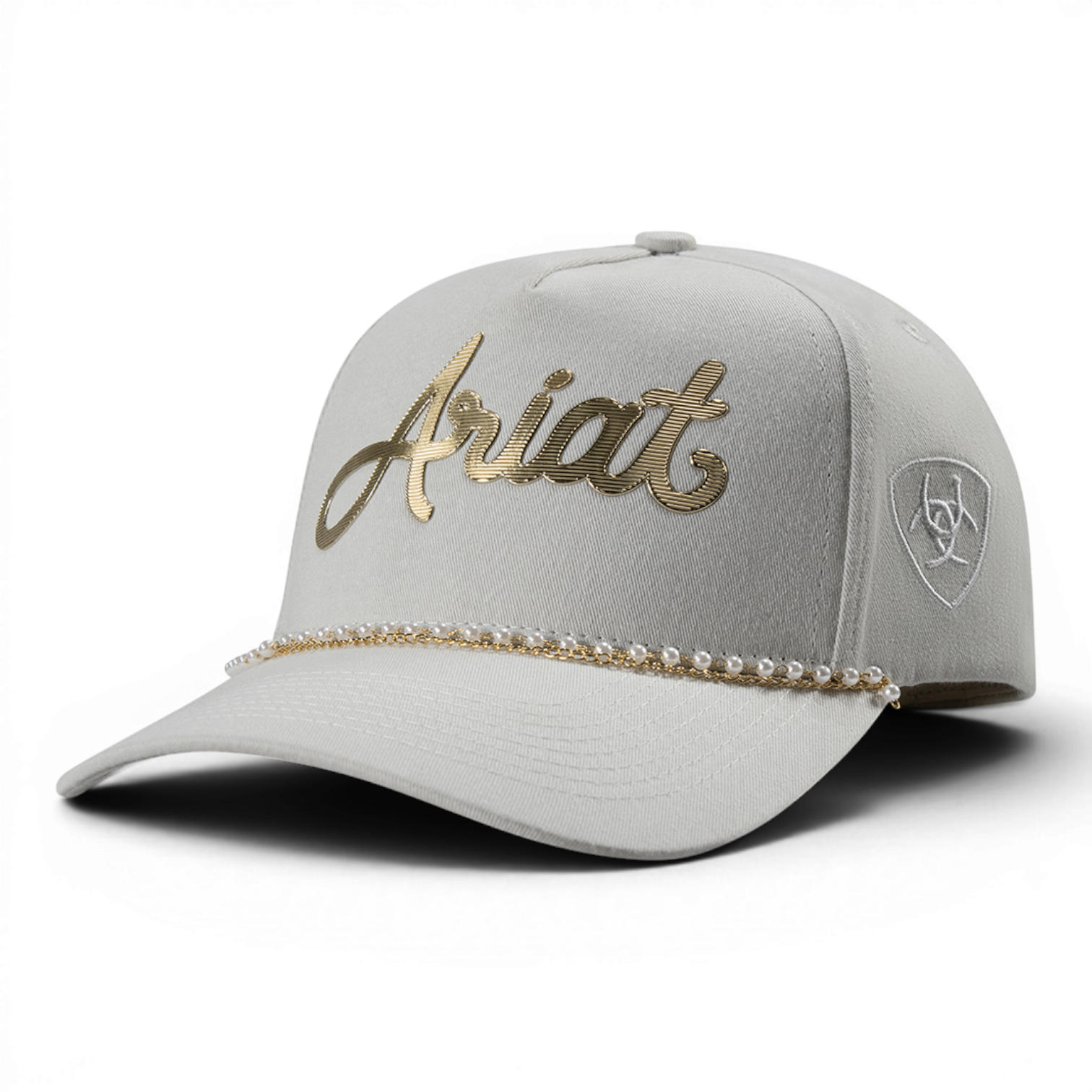 ARIAT LADIES CAP SNAPBACK BRIM PEARLS KHAKI