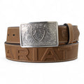 ARIAT MENS BELT 1 1/2 ARIAT 3D EMBOSSED MEDIUM BROWN