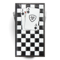 ARIAT RODEO WALLET CHECKERBOARD CARDS BLACK AND WHITE