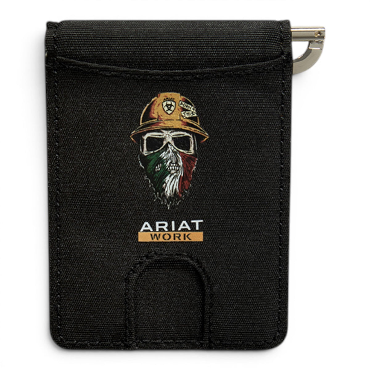 ARIAT WORK MENS BIFOLD MONEY CLIP WALLET WORKMAN BORN 4 THIS MEXICO BLACK