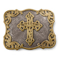 BLAZIN ROXX BUCKLE RECTANGLE CROSS FILIGREE