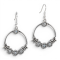 BLAZIN ROXX EARRINGS FLORAL DESIGN AND BUTTERFLY SILVER