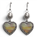 BLAZIN ROXX EARRINGS OPAL HEARTS SILVER