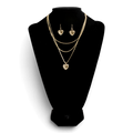 BLAZIN ROXX NECKLACE AND EARRINGS SET 3 STRAND HEART