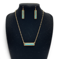 BLAZIN ROXX NECKLACE AND EARRINGS SET TURQUOISE