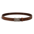 3D HATBAND 5/8 BASKETWEAVE COWBOY PRAYER BUCKLE BROWN