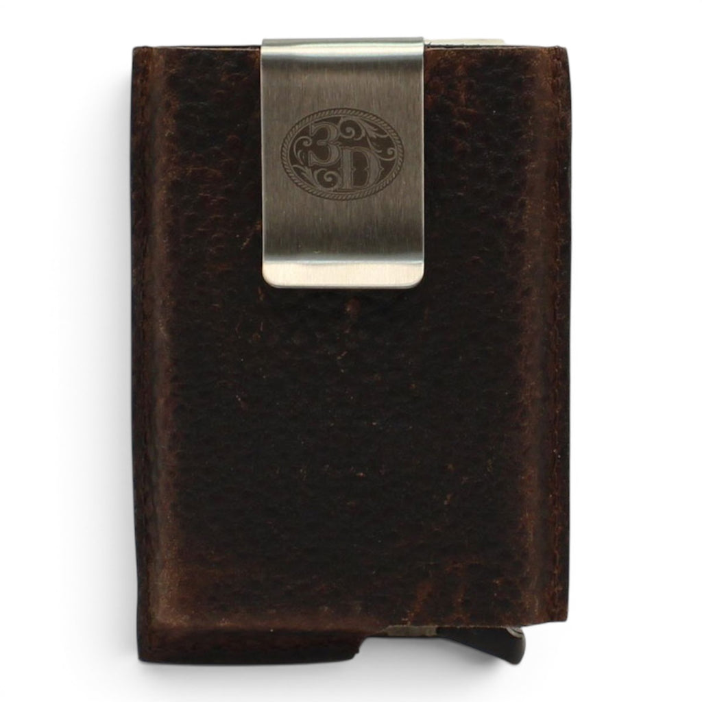 3D MENS SMART WALLET BROWN