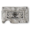 3D MENS UTILITY WALLET CROSS MOTIF BLACK SILVER