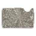 3D MENS SMART WALLET SCROLL ENGRAVED SILVER