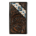 3D Men's Rodeo Wallet – Resin Bead Inlay Black Brown