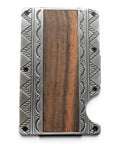 3D MENS SMART WALLET WOOD INLAY BROWN