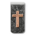 3D MENS METAL MONEY CLIP COPPER CROSS MULTICOLOR