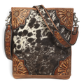 ANGEL RANCH SPOTTED CALF HAIR COLLECTION CONCEAL CARRY CROSSBODY BROWN