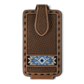 3D CELL PHONE CASE BASKET WEAVE EMBOSSED BUCK LACE BROWN