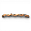SILVER STRIKE MENS BRACELET TWISTED ROPE SILVER COPPER