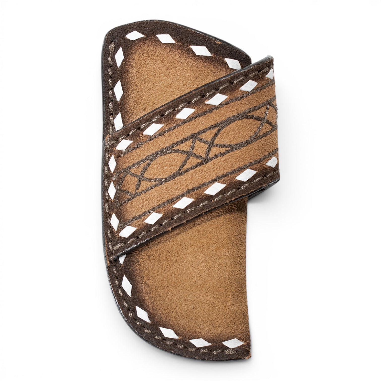 3D KNIFE SHEATH ROUGHOUT BOOT STITCH BROWN