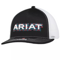 ARIAT MENS CAP R112 SCREEN PRINT 3D EMBROIDERED BLACK