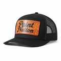 ARIAT MENS CAP FAUX LEATHER PATCH BLACK