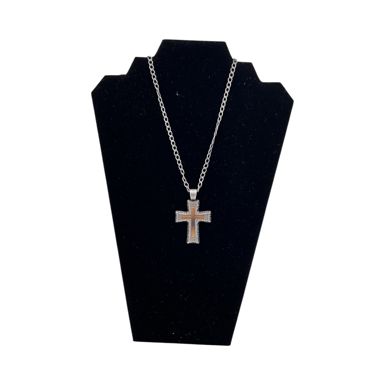 TWISTER MENS NECKLACE 22'' CROSS