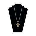 SILVER STRIKE MENS NECKLACE 24" GOLD SILVER CROSS