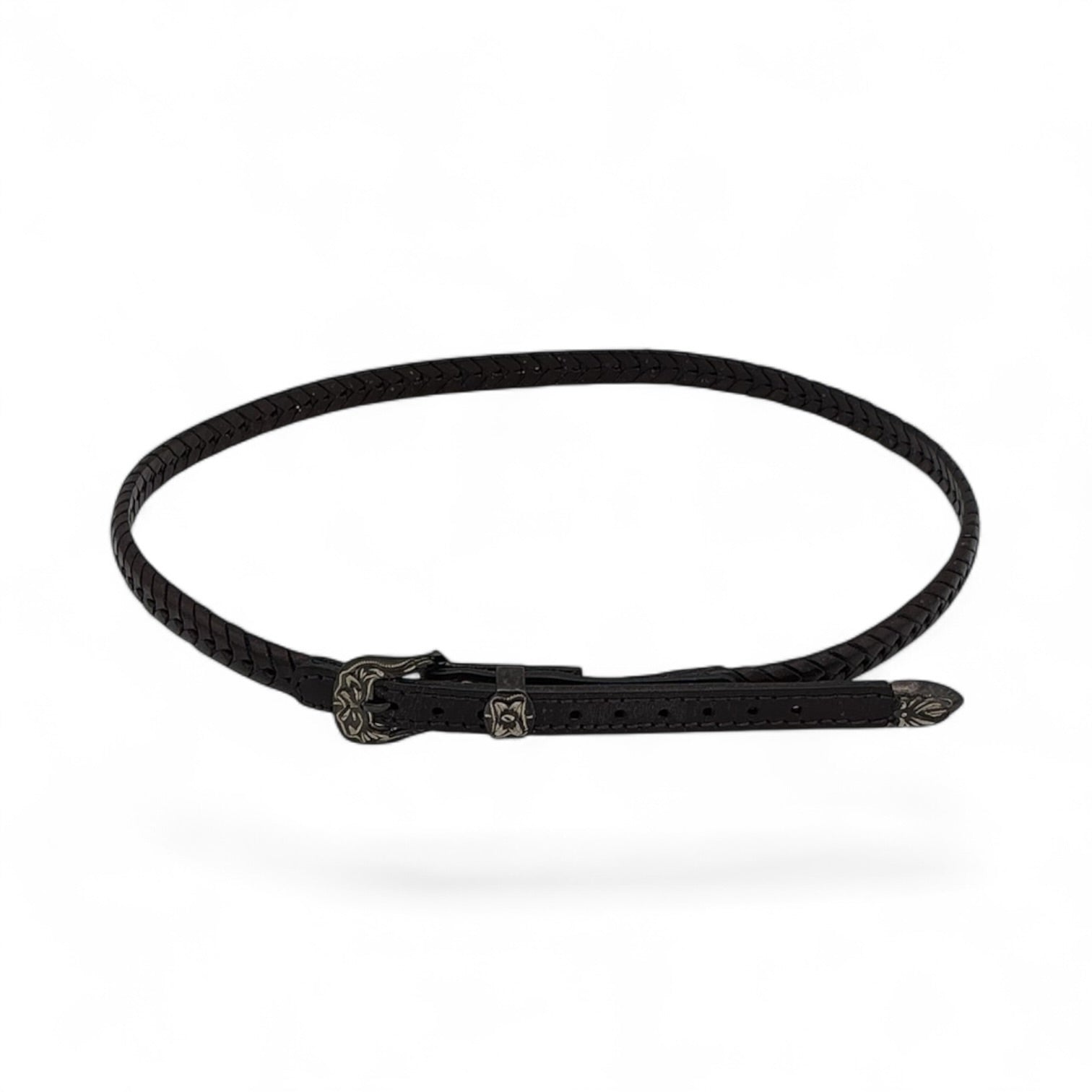 HATBAND 3/8" LACED SMTH TABS BR